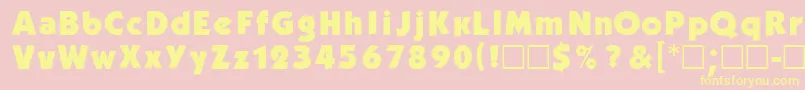 Kblb Font – Yellow Fonts on Pink Background