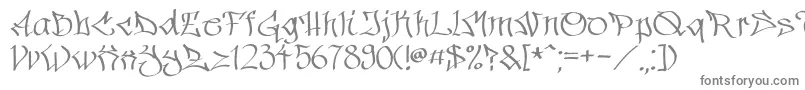 フォントHinterwelt15 – 白い背景に灰色の文字