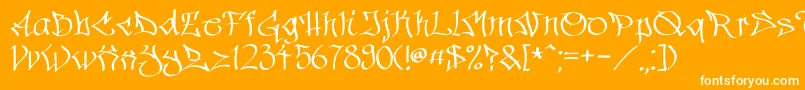 Hinterwelt15 Font – White Fonts on Orange Background