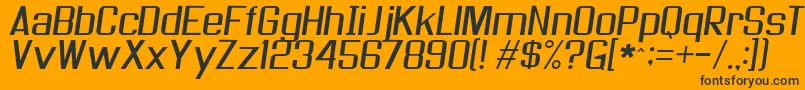 As Seen On Tv Skew Font – Black Fonts on Orange Background