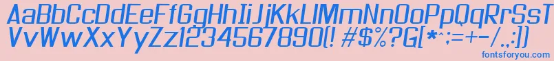 As Seen On Tv Skew Font – Blue Fonts on Pink Background