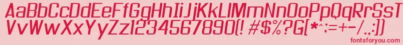 As Seen On Tv Skew Font – Red Fonts on Pink Background