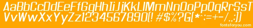 As Seen On Tv Skew Font – White Fonts on Orange Background