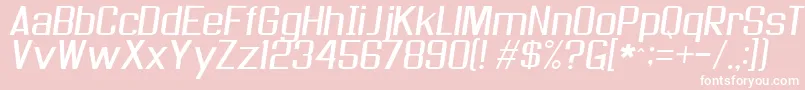 As Seen On Tv Skew Font – White Fonts on Pink Background