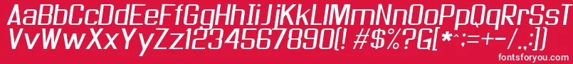 As Seen On Tv Skew Font – White Fonts on Red Background