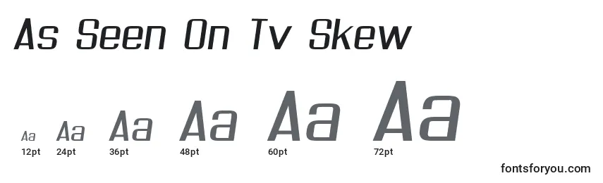 Größen der Schriftart As Seen On Tv Skew