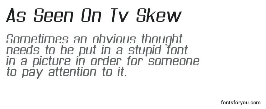 Обзор шрифта As Seen On Tv Skew
