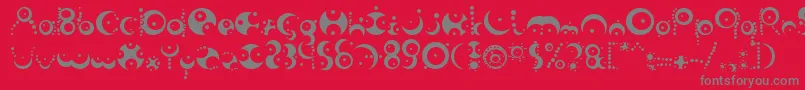 Fishinth Font – Gray Fonts on Red Background