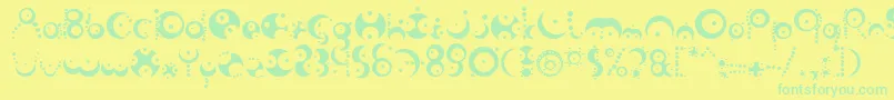 Fishinth Font – Green Fonts on Yellow Background