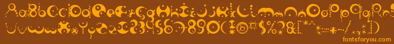 Fishinth Font – Orange Fonts on Brown Background