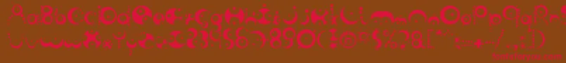 Fishinth Font – Red Fonts on Brown Background
