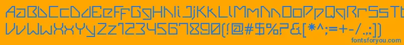 Подробнее о шрифте VanbergerBold Шрифт VanbergerBold – синие шрифты на оранжевом фоне