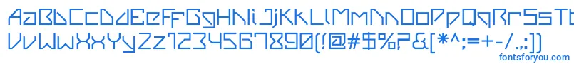 フォントVanbergerBold – 白い背景に青い文字