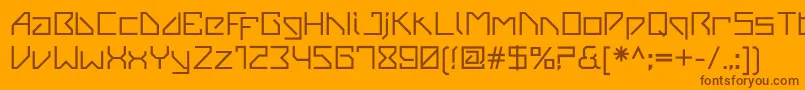 VanbergerBold Font – Brown Fonts on Orange Background