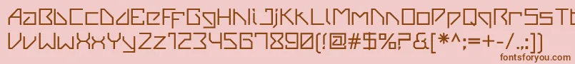 VanbergerBold Font – Brown Fonts on Pink Background