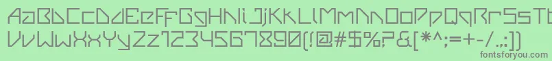 フォントVanbergerBold – 緑の背景に灰色の文字