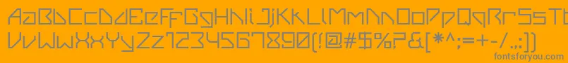 VanbergerBold Font – Gray Fonts on Orange Background