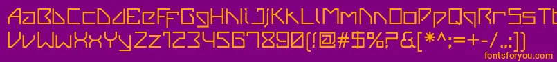 VanbergerBold Font – Orange Fonts on Purple Background