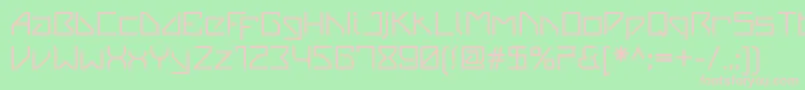 VanbergerBold Font – Pink Fonts on Green Background