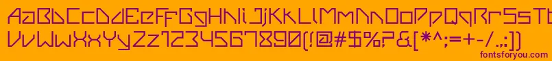 VanbergerBold Font – Purple Fonts on Orange Background