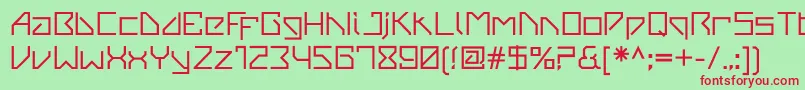 VanbergerBold Font – Red Fonts on Green Background