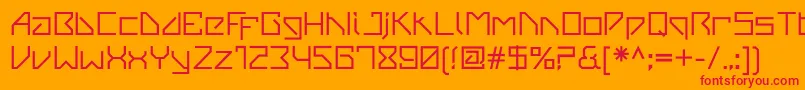 VanbergerBold Font – Red Fonts on Orange Background