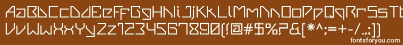 フォントVanbergerBold – 茶色の背景に白い文字