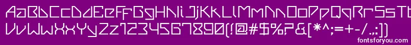 フォントVanbergerBold – 紫の背景に白い文字