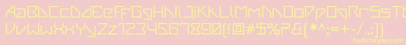 VanbergerBold Font – Yellow Fonts on Pink Background