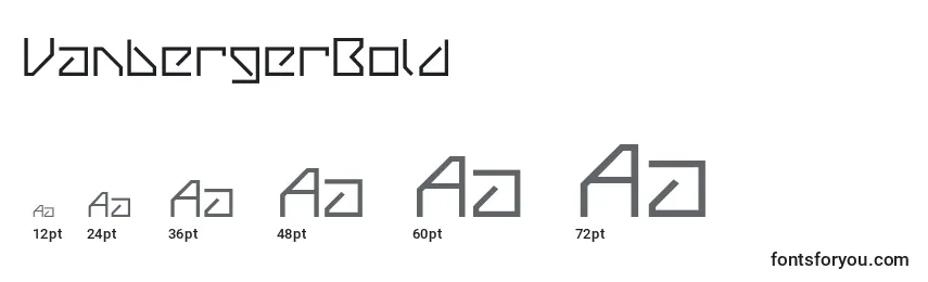 VanbergerBold Font Sizes
