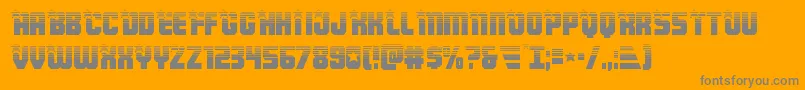 Armyrangershalf Font – Gray Fonts on Orange Background