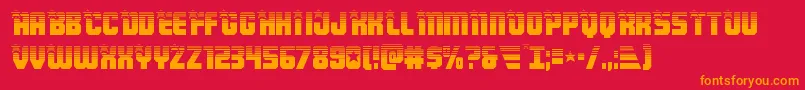 Armyrangershalf Font – Orange Fonts on Red Background