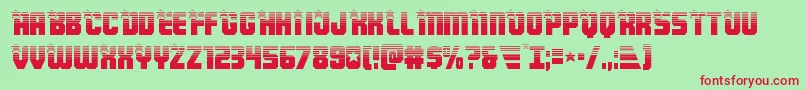 フォントArmyrangershalf – 赤い文字の緑の背景