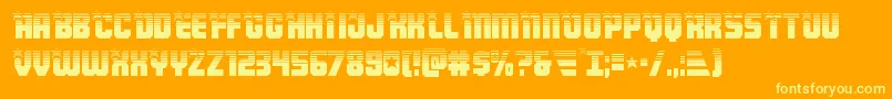 Armyrangershalf Font – Yellow Fonts on Orange Background