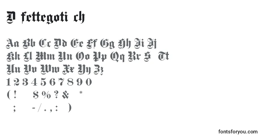Fuente Dsfettegotisch - alfabeto, números, caracteres especiales