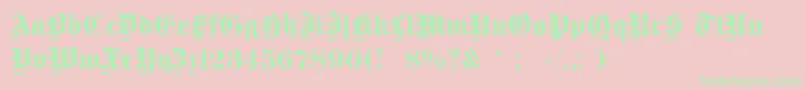 Dsfettegotisch Font – Green Fonts on Pink Background