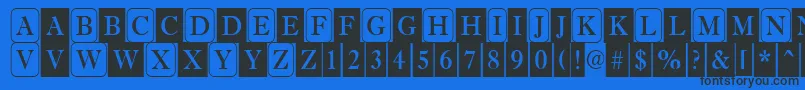 Шрифт Antiqu6 – чёрные шрифты на синем фоне