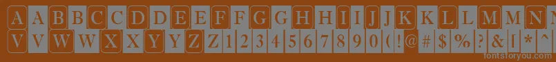 フォントAntiqu6 – 茶色の背景に灰色の文字