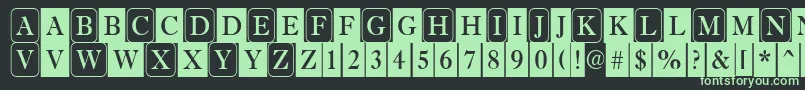 フォントAntiqu6 – 黒い背景に緑の文字