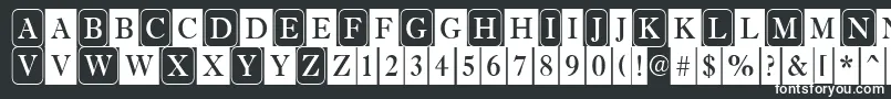 Antiqu6-fontti – valkoiset fontit mustalla taustalla