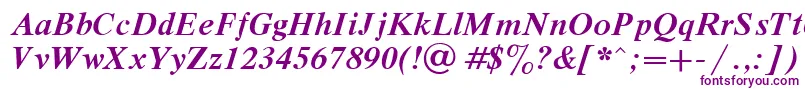 DutchBoldItalic Font – Purple Fonts on White Background