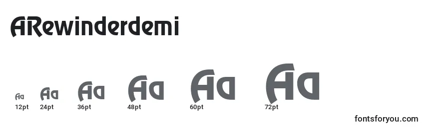 ARewinderdemi Font Sizes