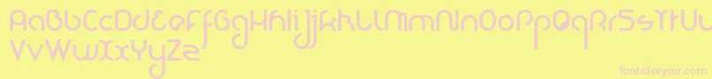 NioubesBold Font – Pink Fonts on Yellow Background