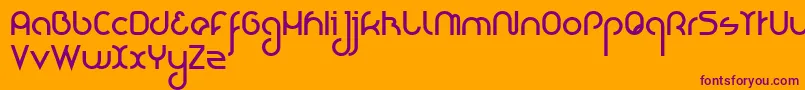 NioubesBold Font – Purple Fonts on Orange Background