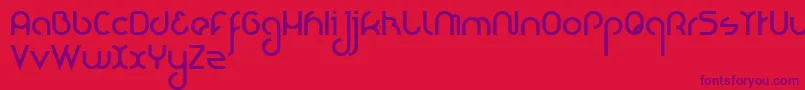 NioubesBold Font – Purple Fonts on Red Background