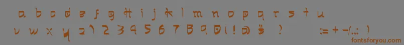 Ryja Font – Brown Fonts on Gray Background