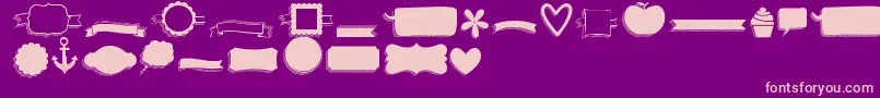 Kgflavorandframessix Font – Pink Fonts on Purple Background