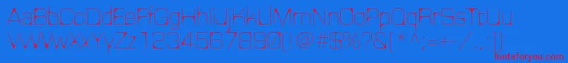 Nelmac Font – Red Fonts on Blue Background