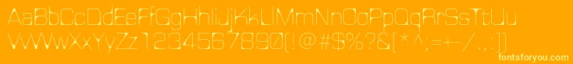 Nelmac Font – Yellow Fonts on Orange Background