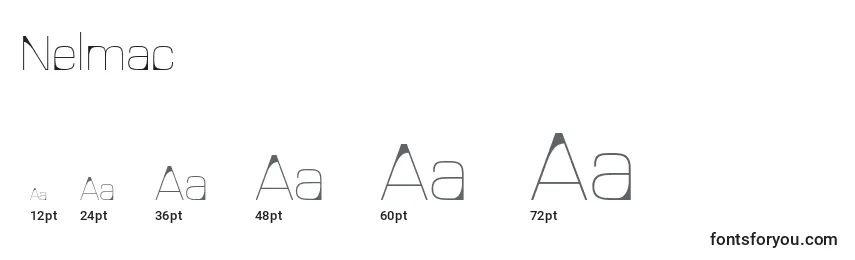 Nelmac Font Sizes